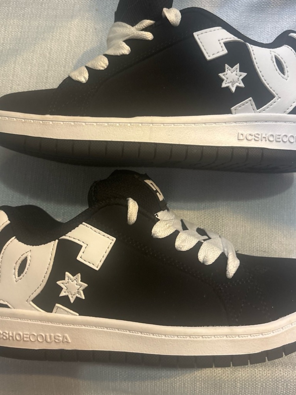 DC Kids Black and White Skate Sneakers